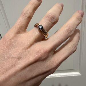 Cartier Vintage Trinity Ring w/Sapphire 18k